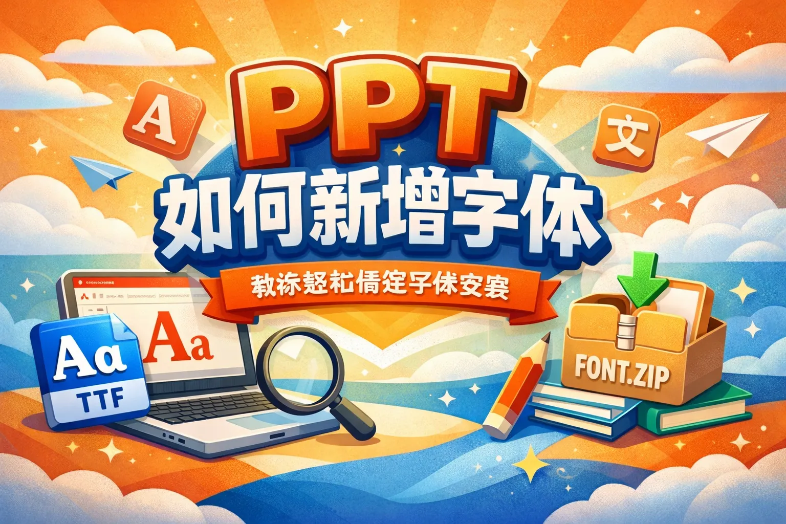 ppt如何新增字体