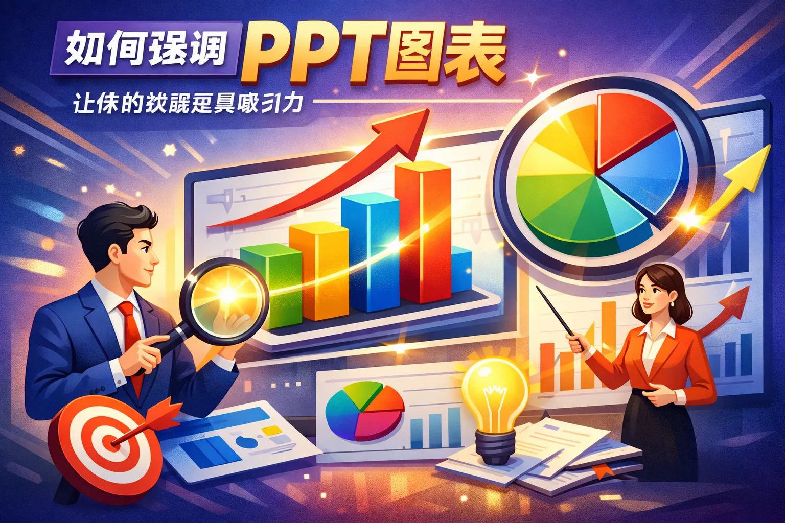 如何强调ppt图表