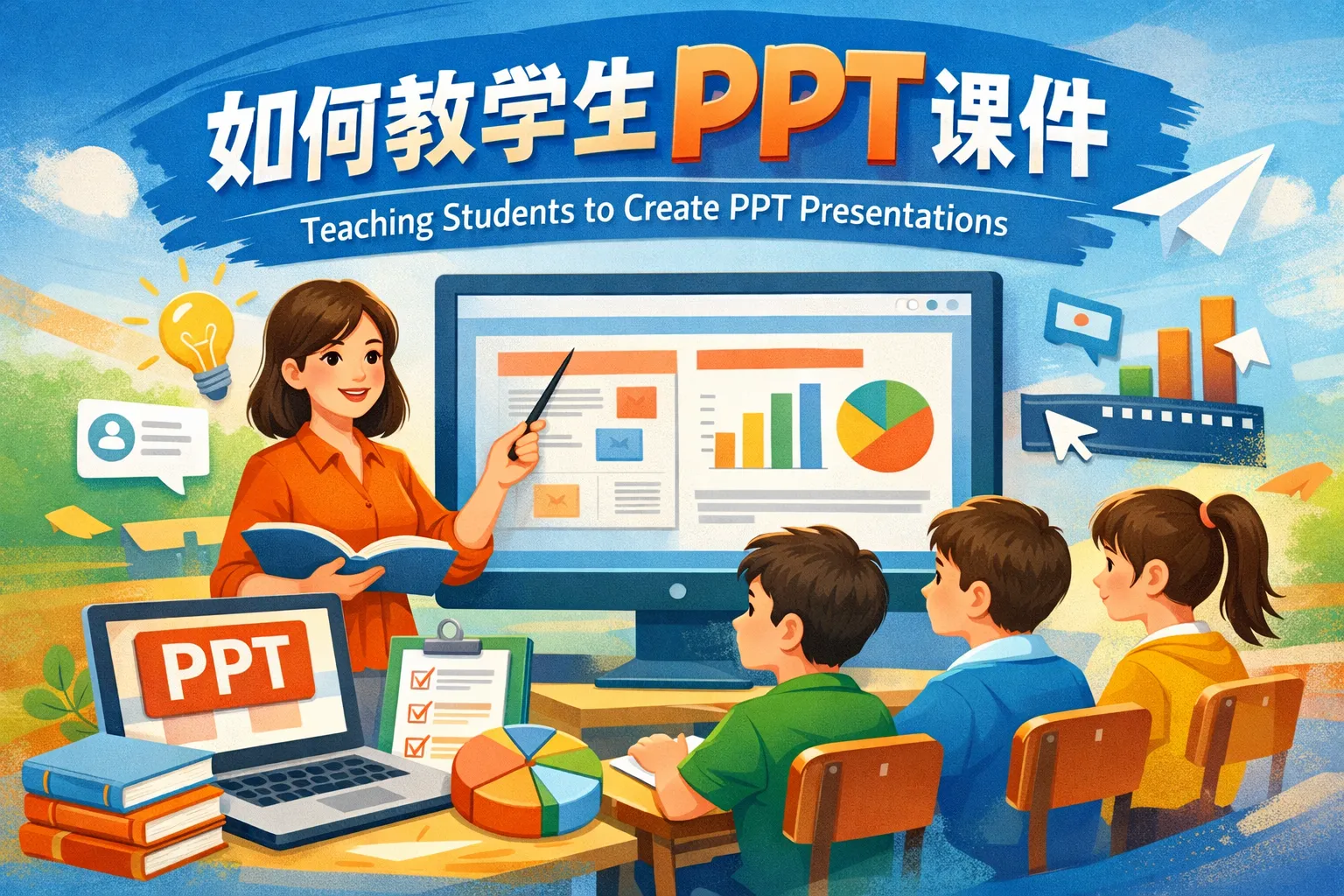 如何教学生做ppt课件ppt课件ppt