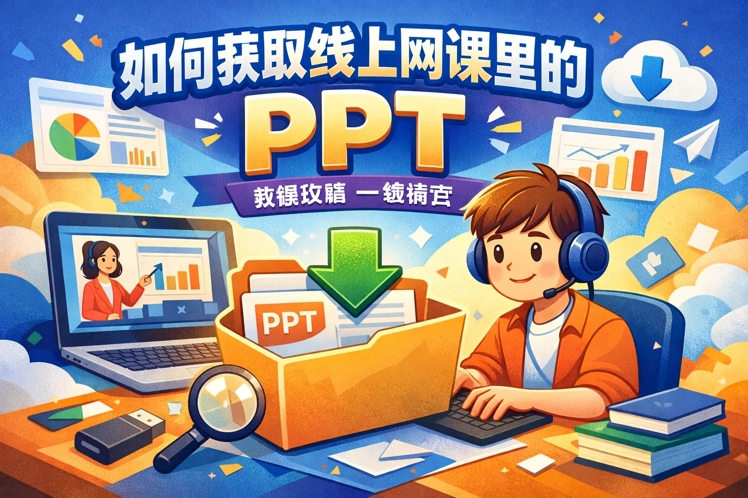 如何获取线上网课里的ppt