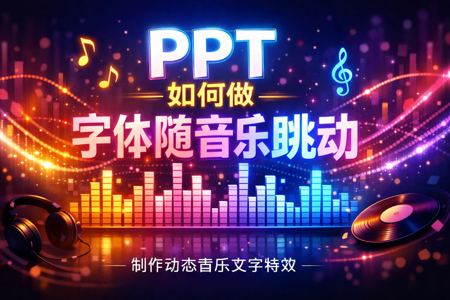 ppt如何做字体随音乐跳动