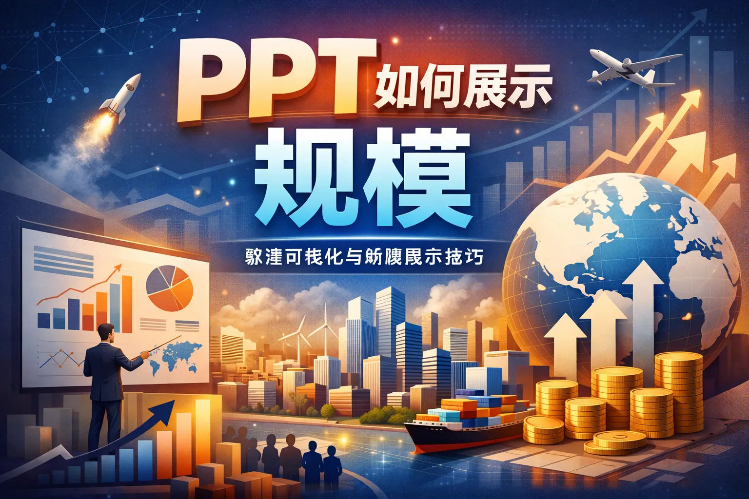 ppt如何展示规模