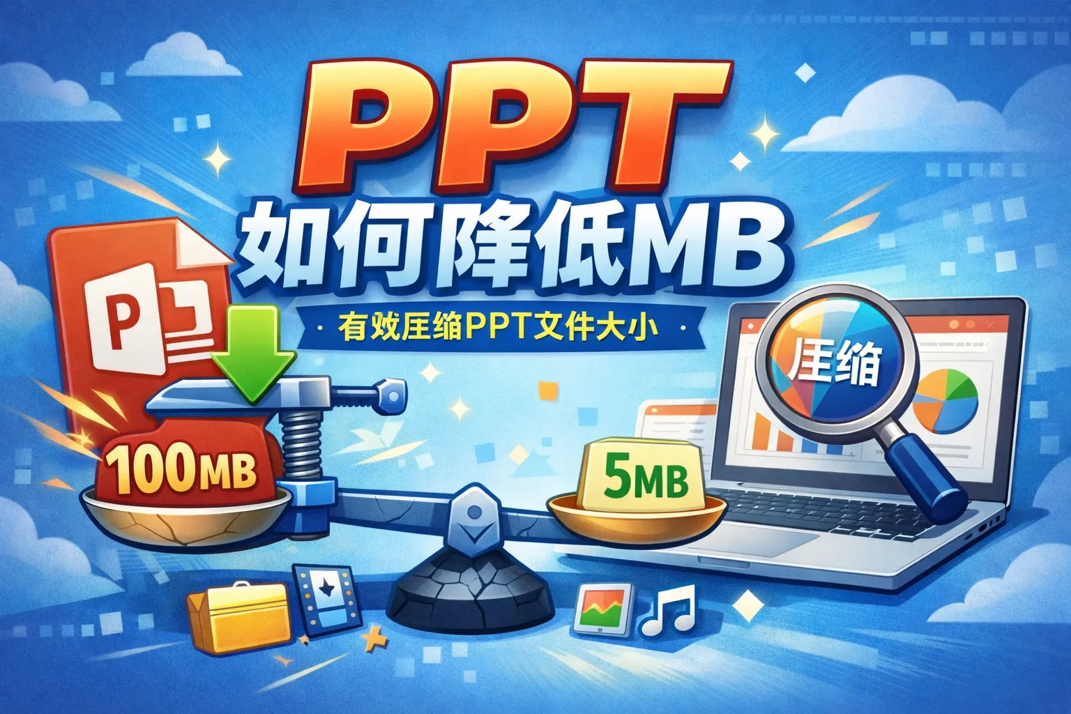 PPT如何降低MB