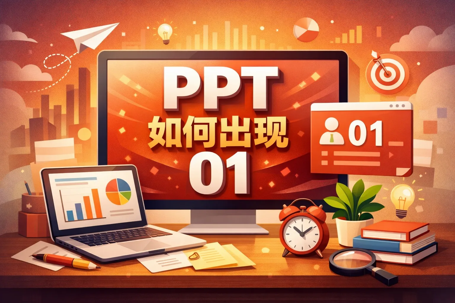 ppt如何出现01