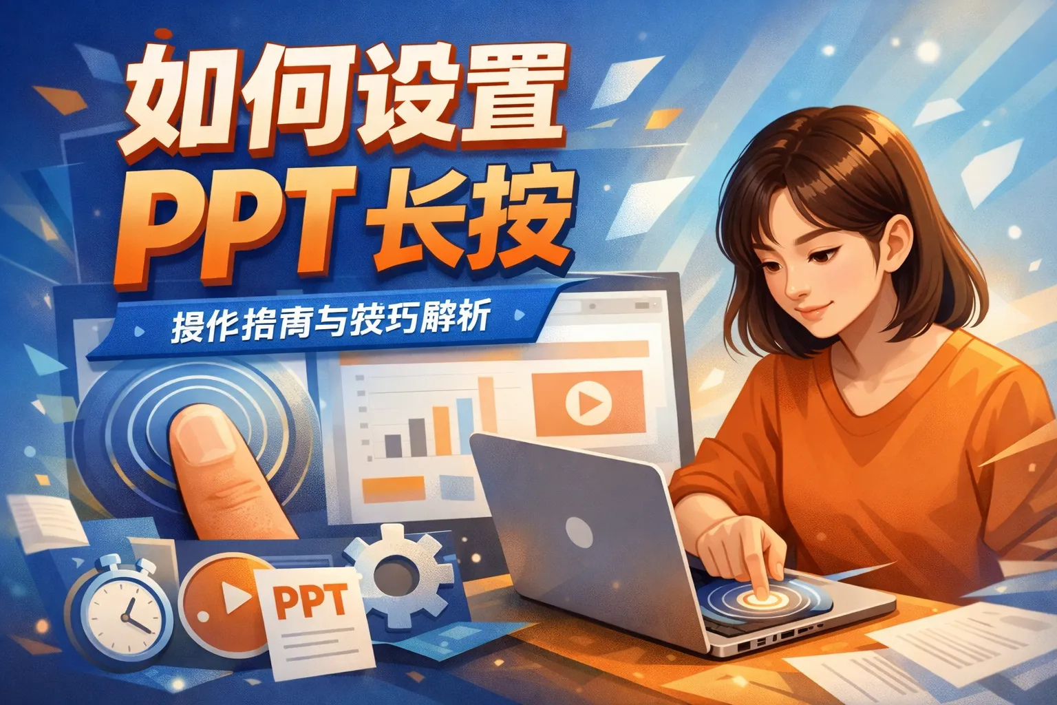 如何设置ppt长按