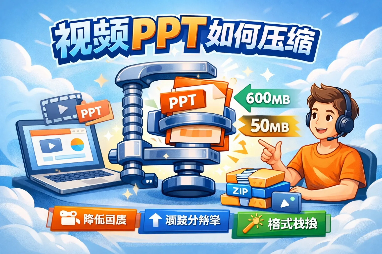 视频ppt如何压缩