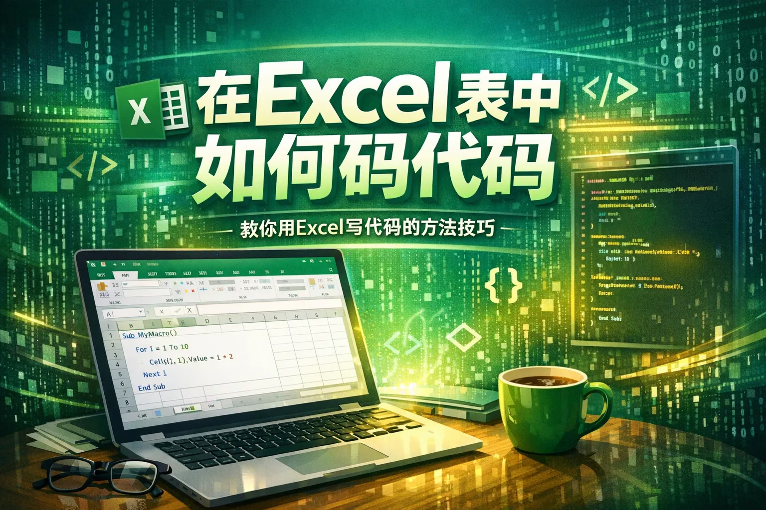 在excel表中如何码代码