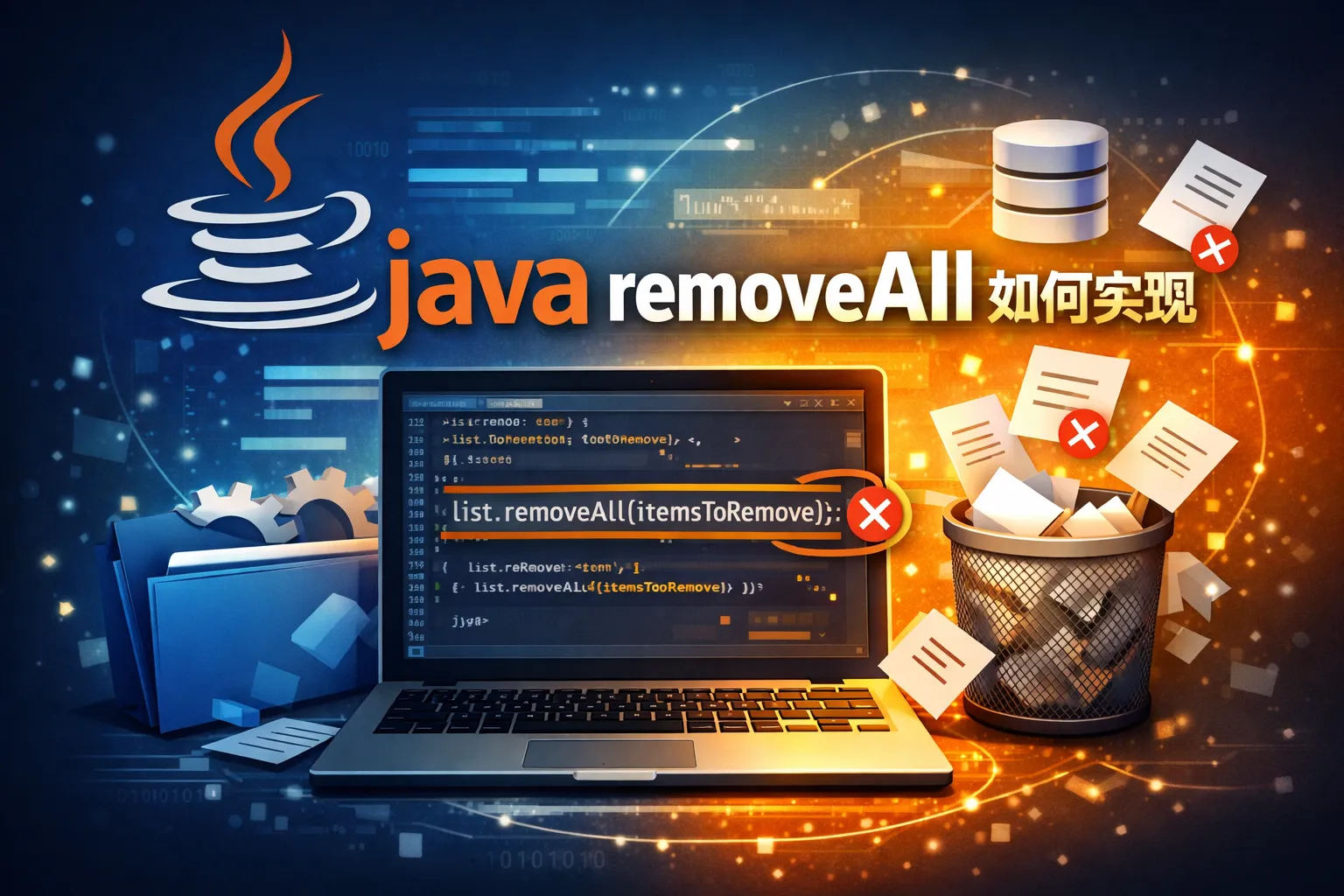 java removeall如何实现