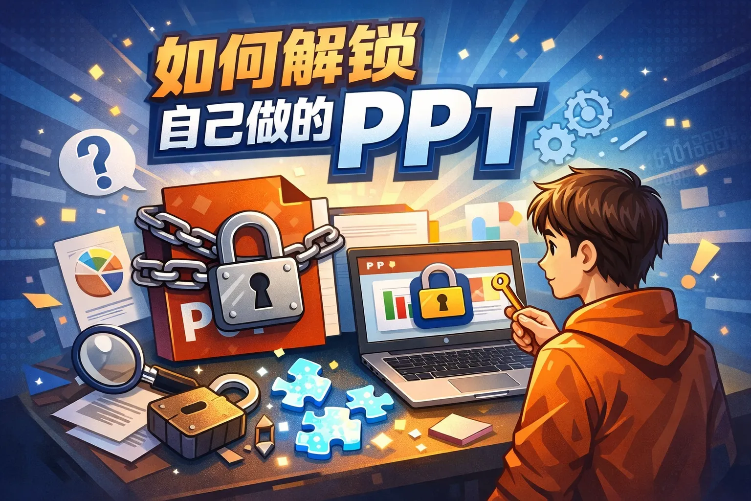 如何解锁自己做的ppt