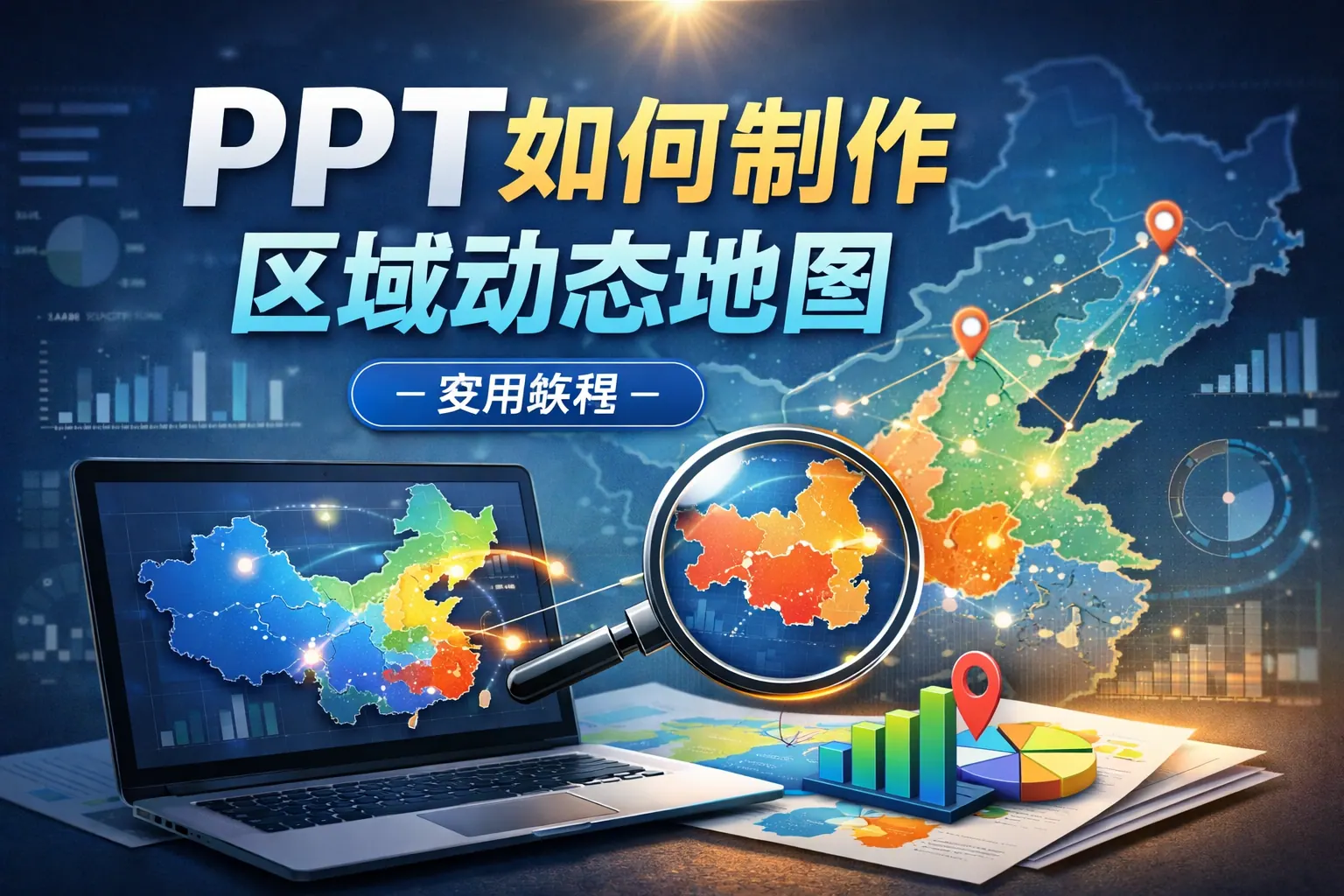 ppt如何制作区域动态地图