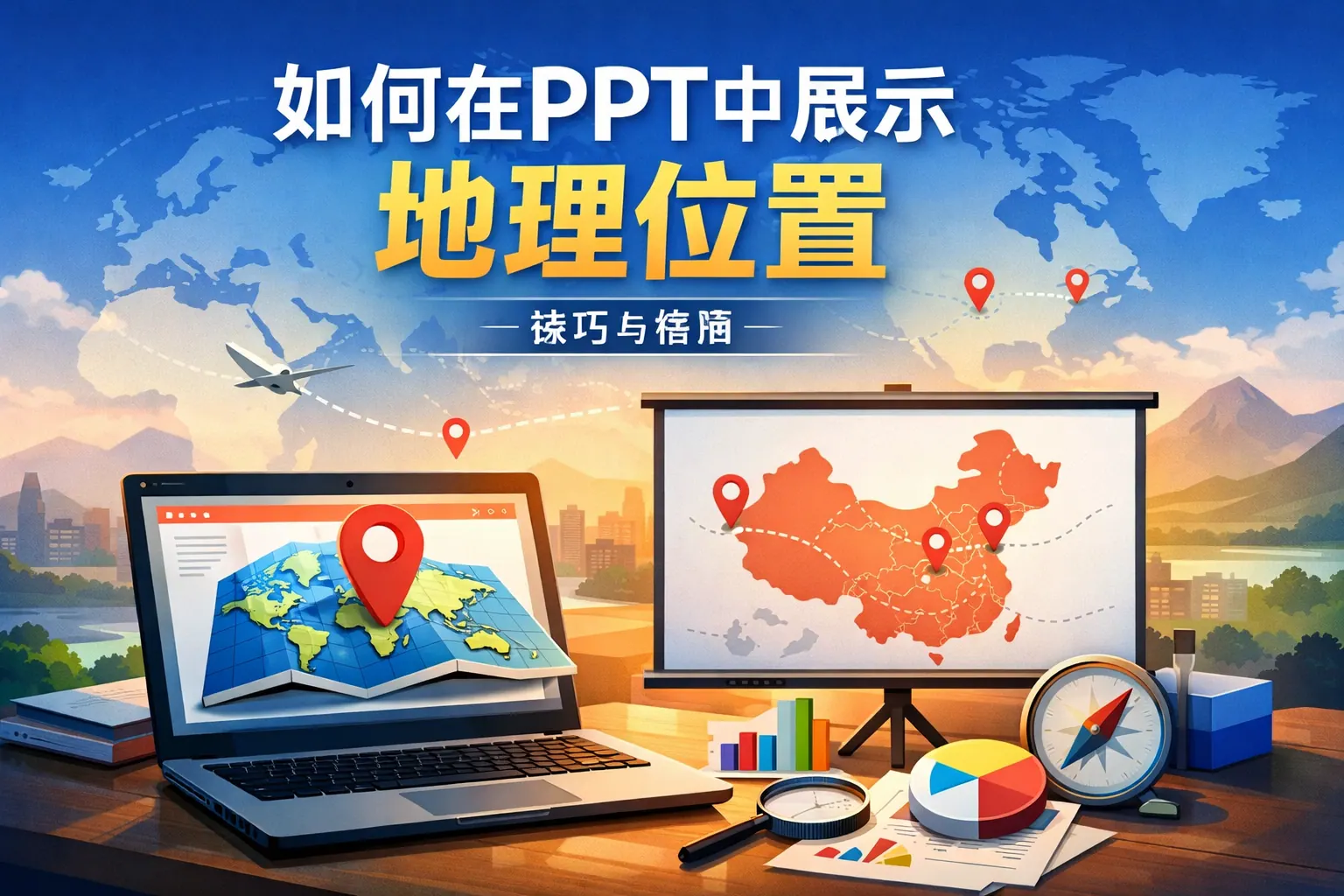 如何在ppt中展示地理位置