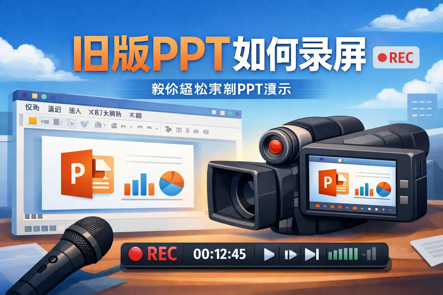 旧版ppt如何录屏