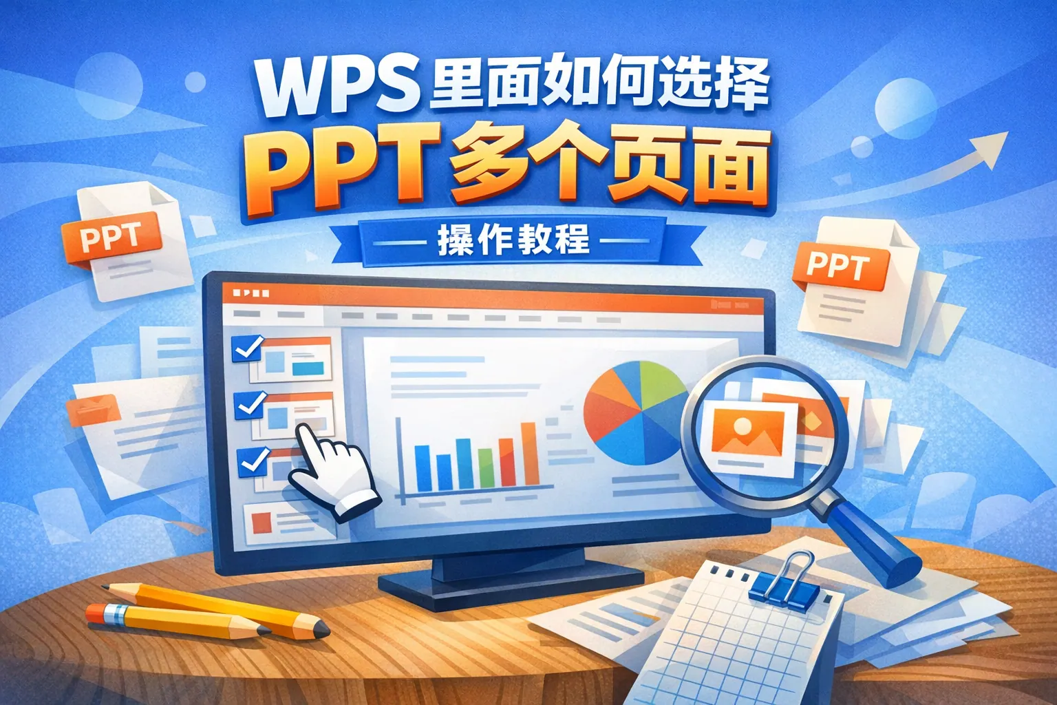 wps里面如何选择ppt多个页面