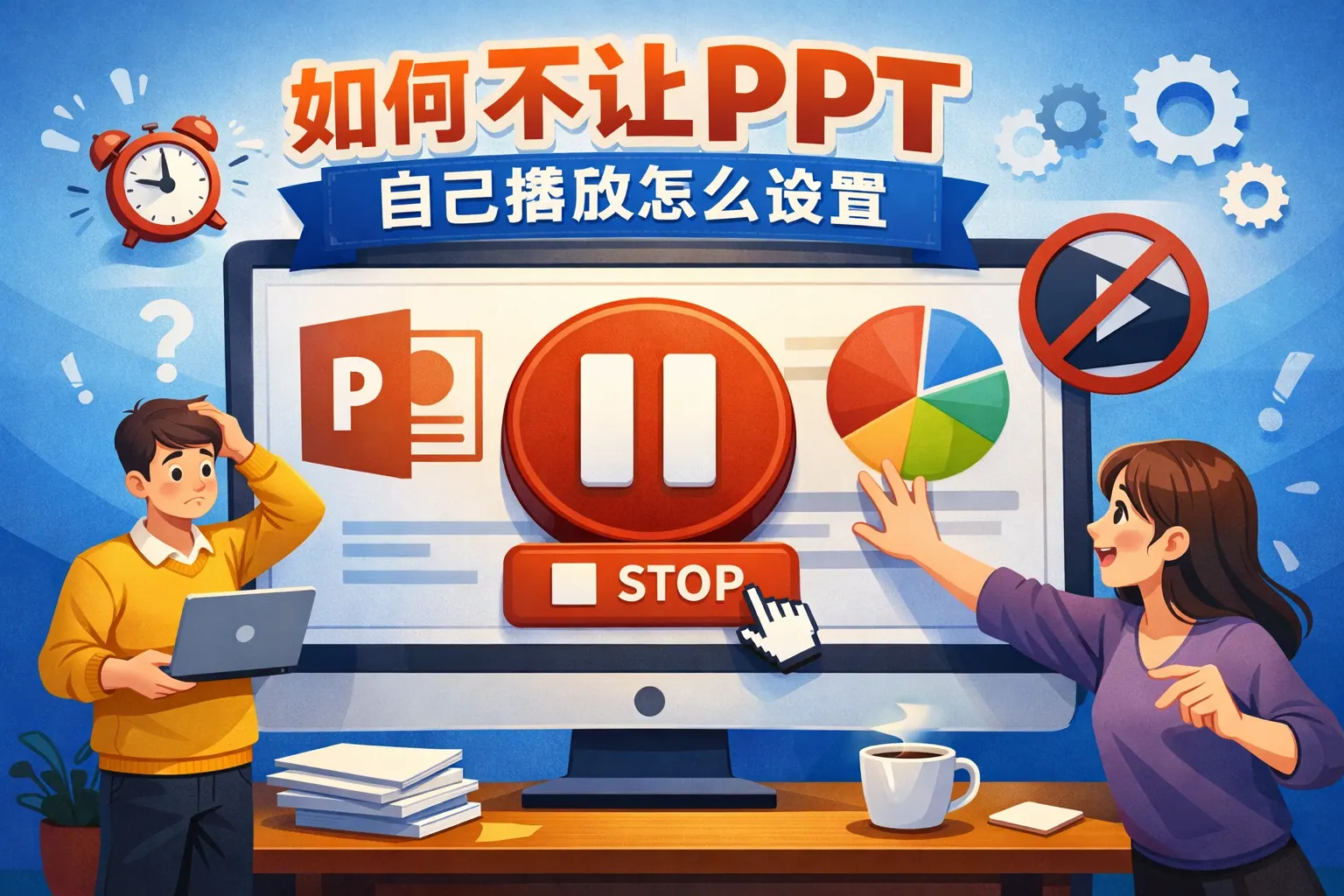 如何不让ppt自己播放怎么设置