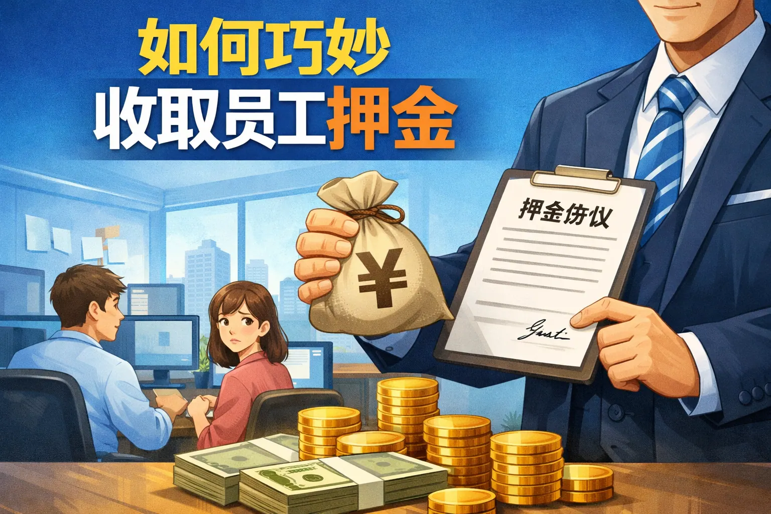 如何巧妙收取员工押金