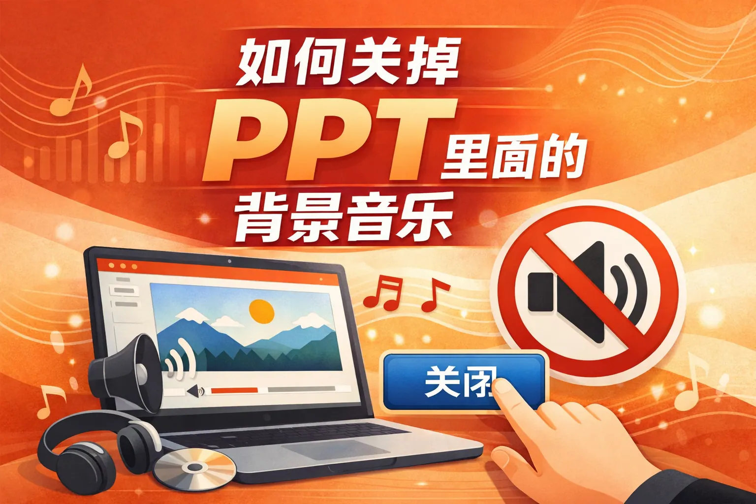 如何关掉ppt里面的背景音乐
