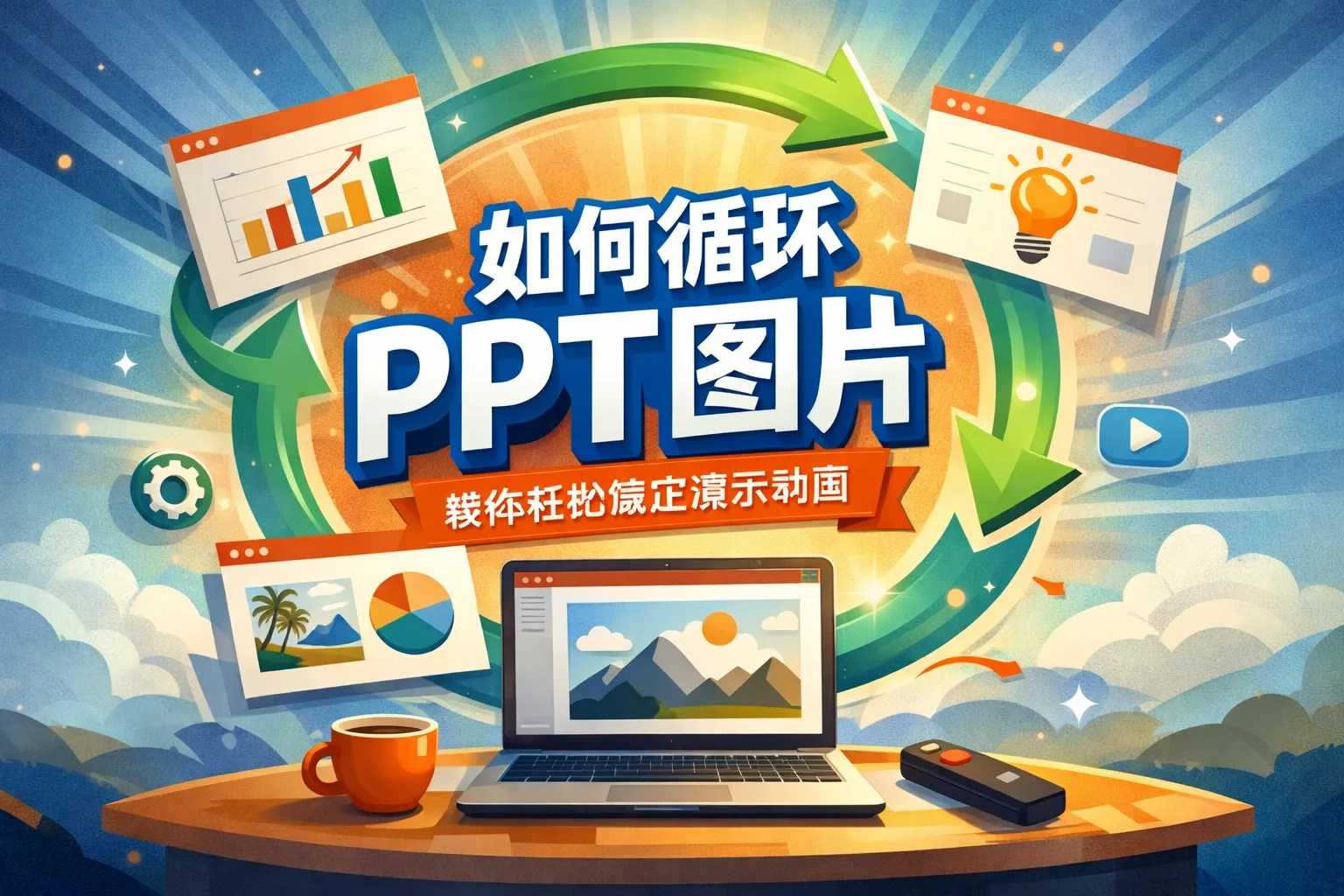 如何循环PPT图片