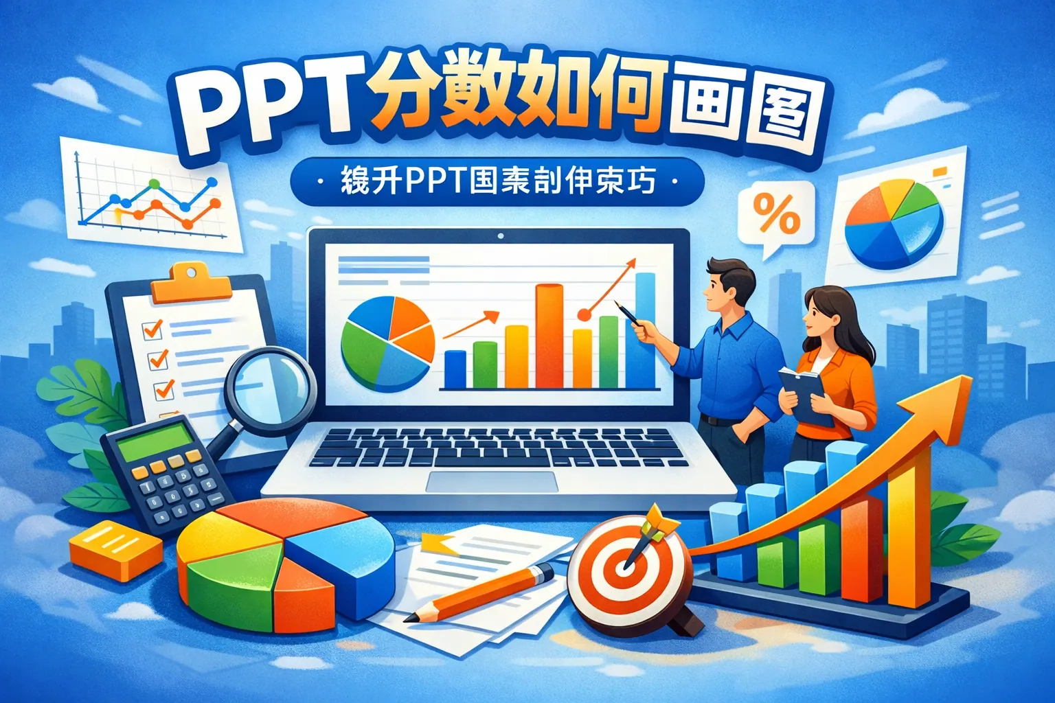 ppt分数如何画图