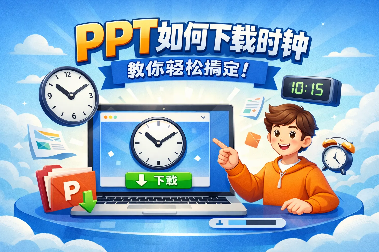 ppt如何下载时钟