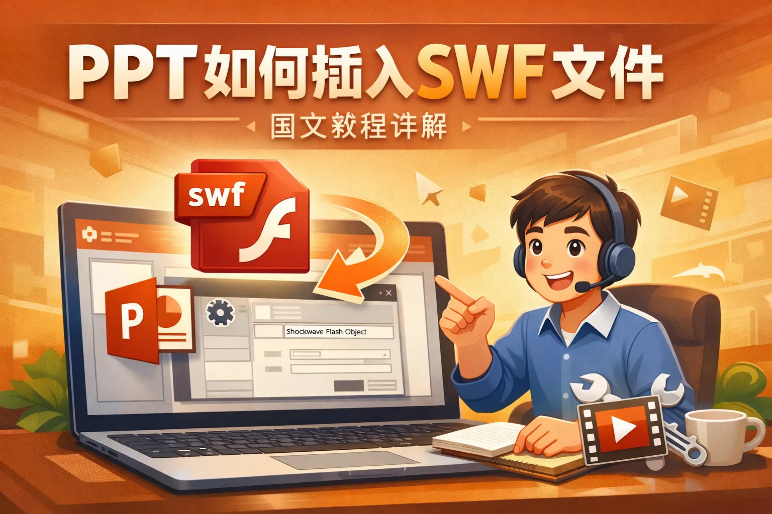 ppt如何插swf
