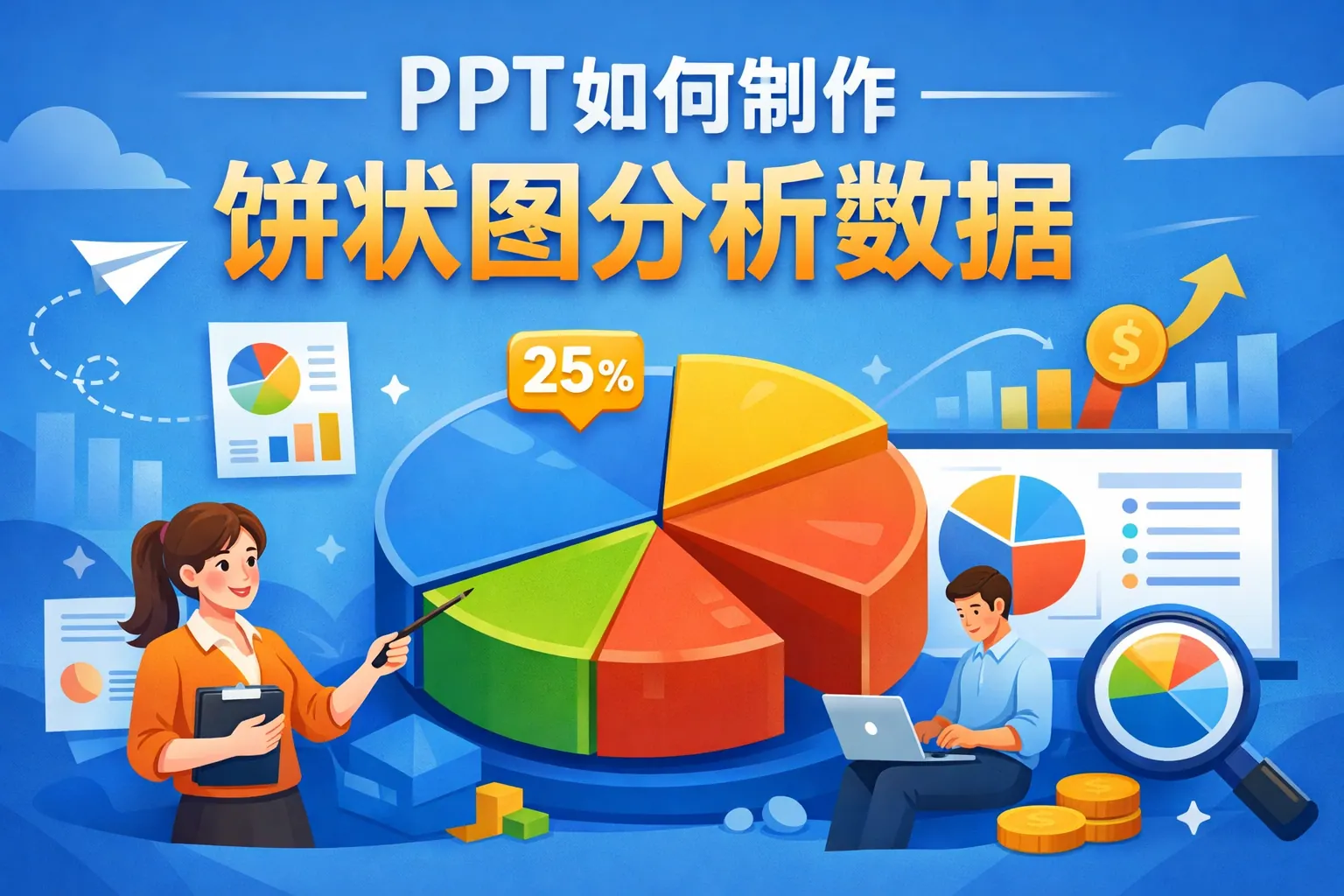 ppt如何制作饼状图分析数据