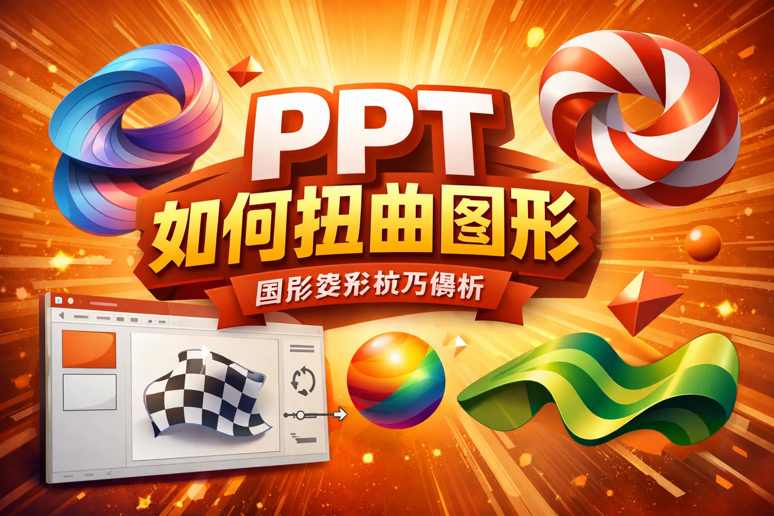 ppt如何扭曲图形