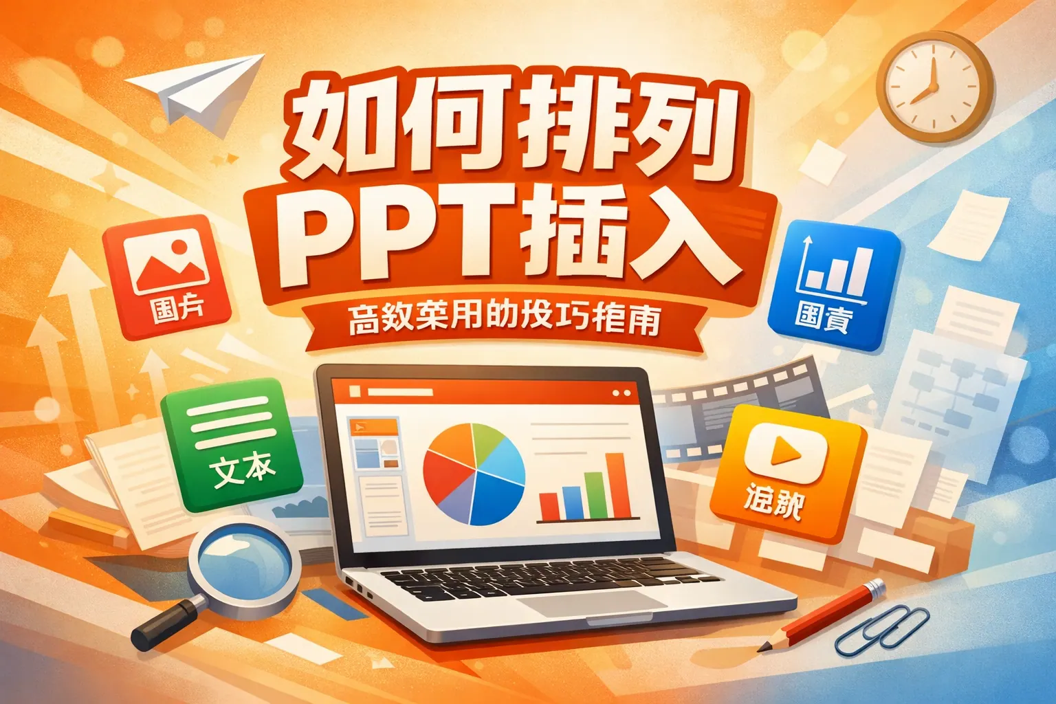 如何排列ppt插入