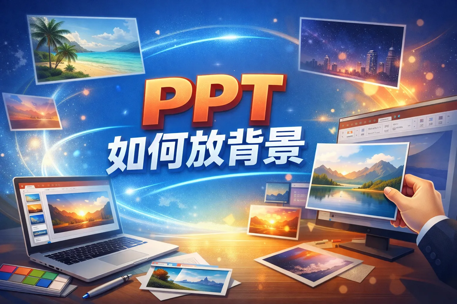 ppt 如何放背景