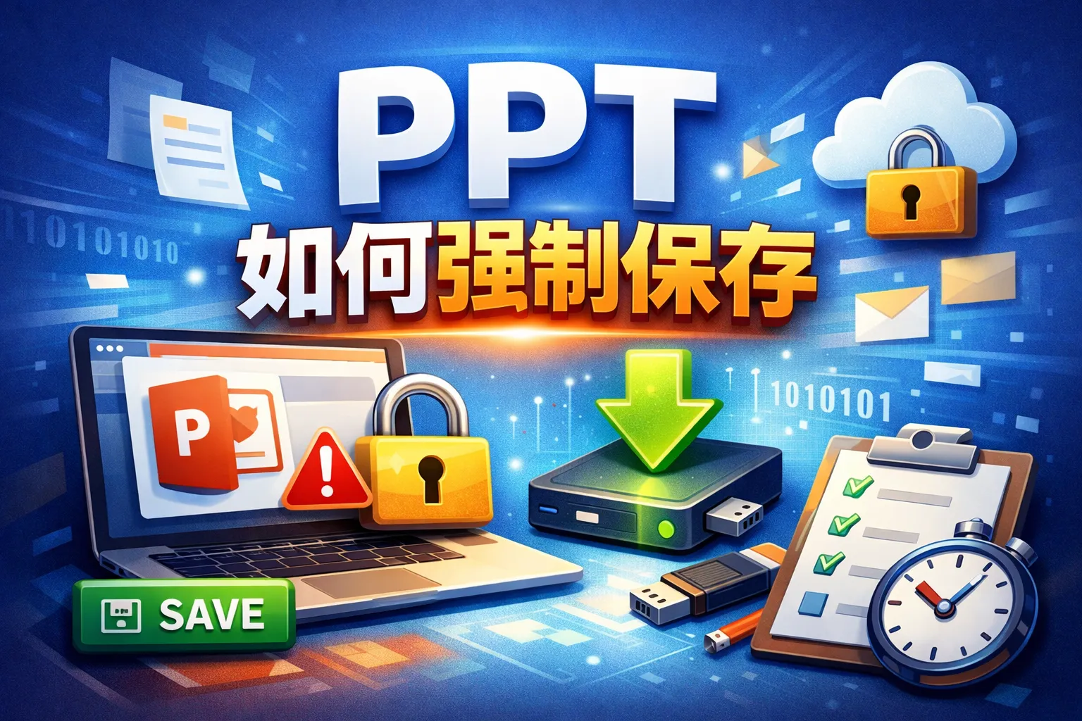 ppt如何强制保存