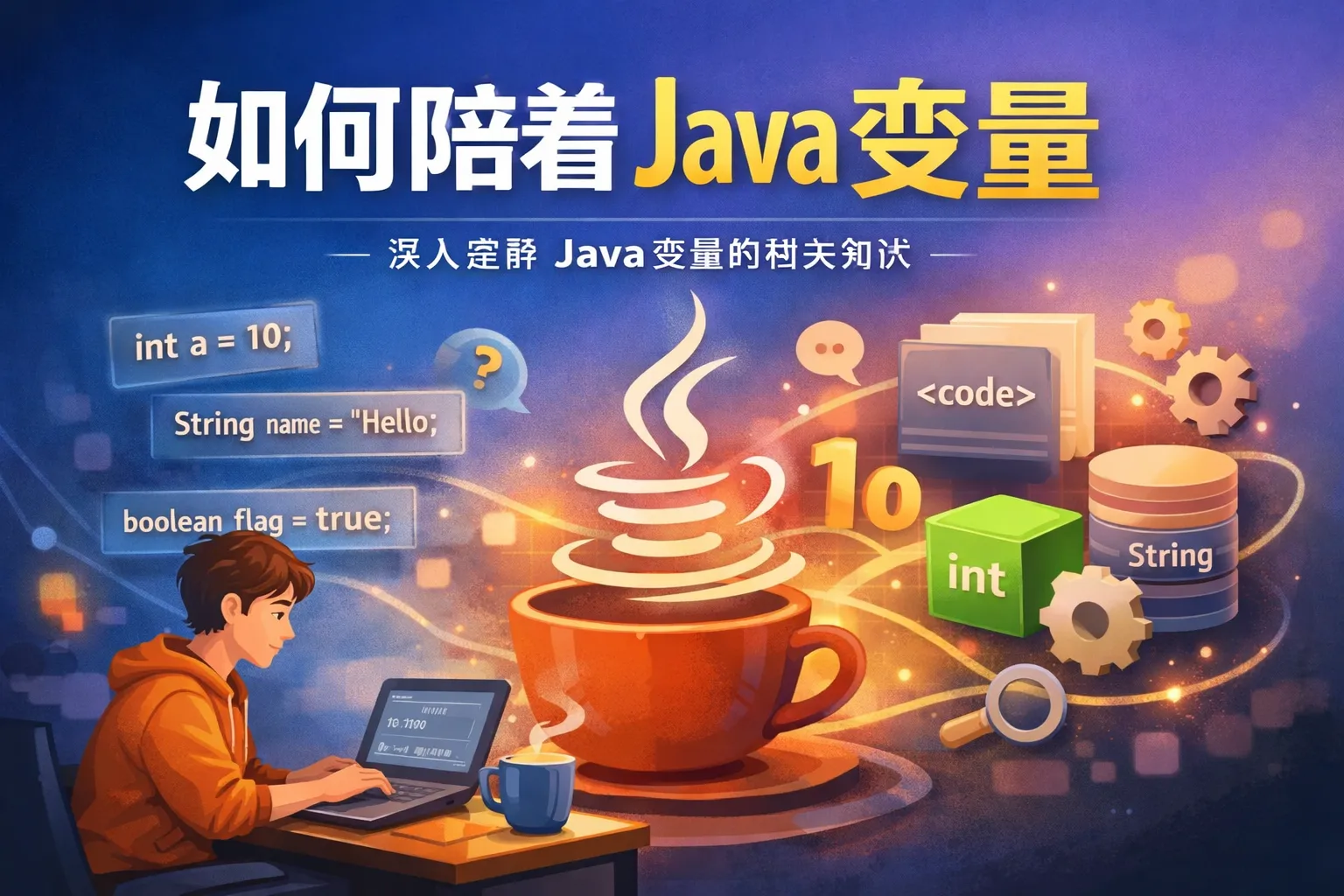 如何陪着java变量