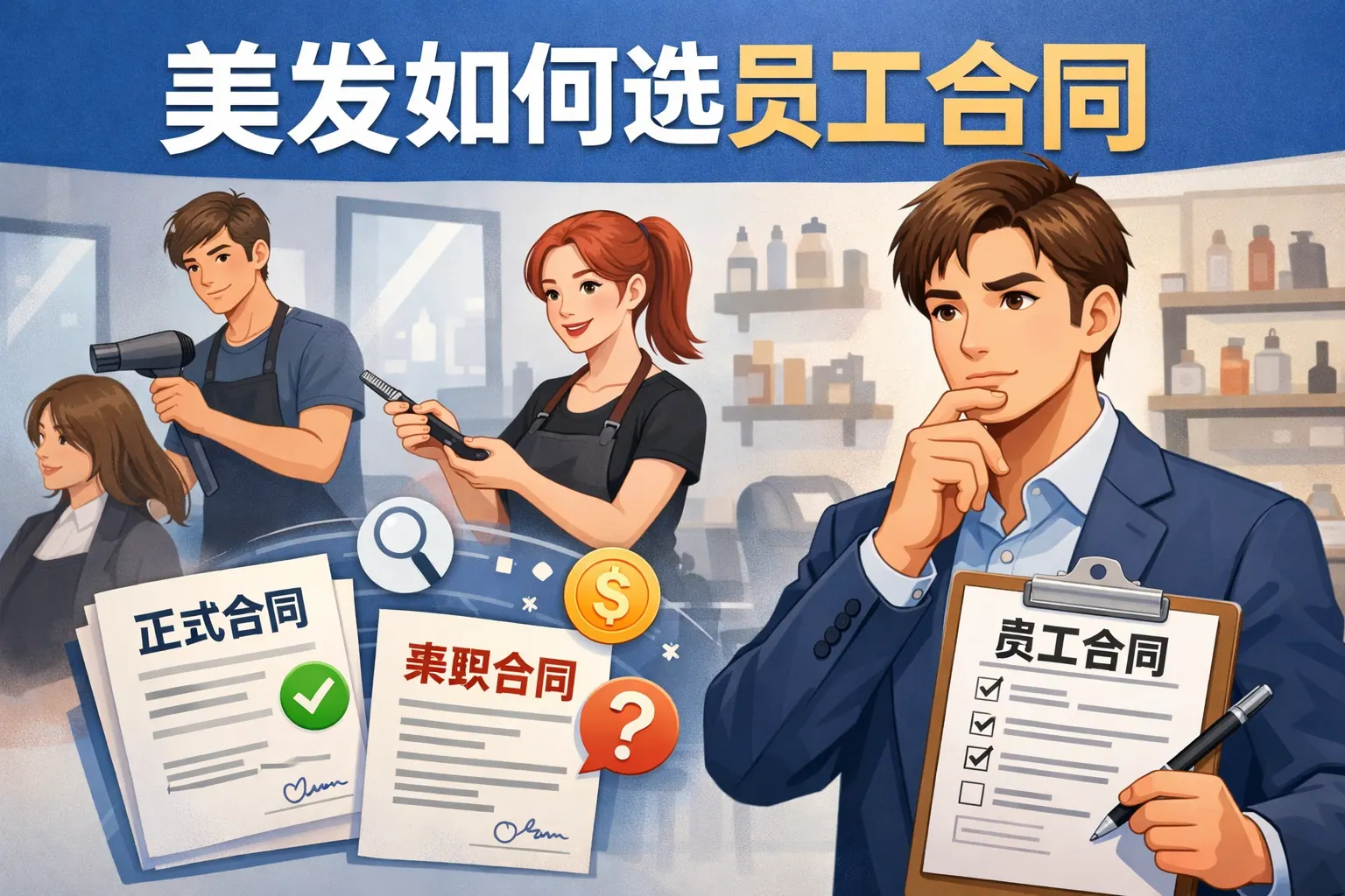 美发如何选员工合同