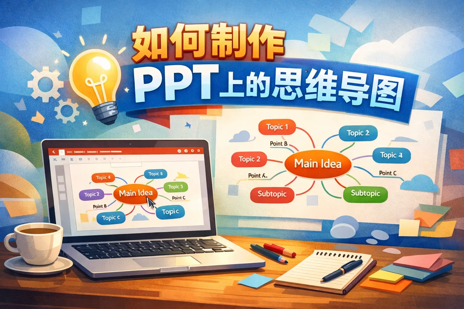 如何制作ppt上的思维导图