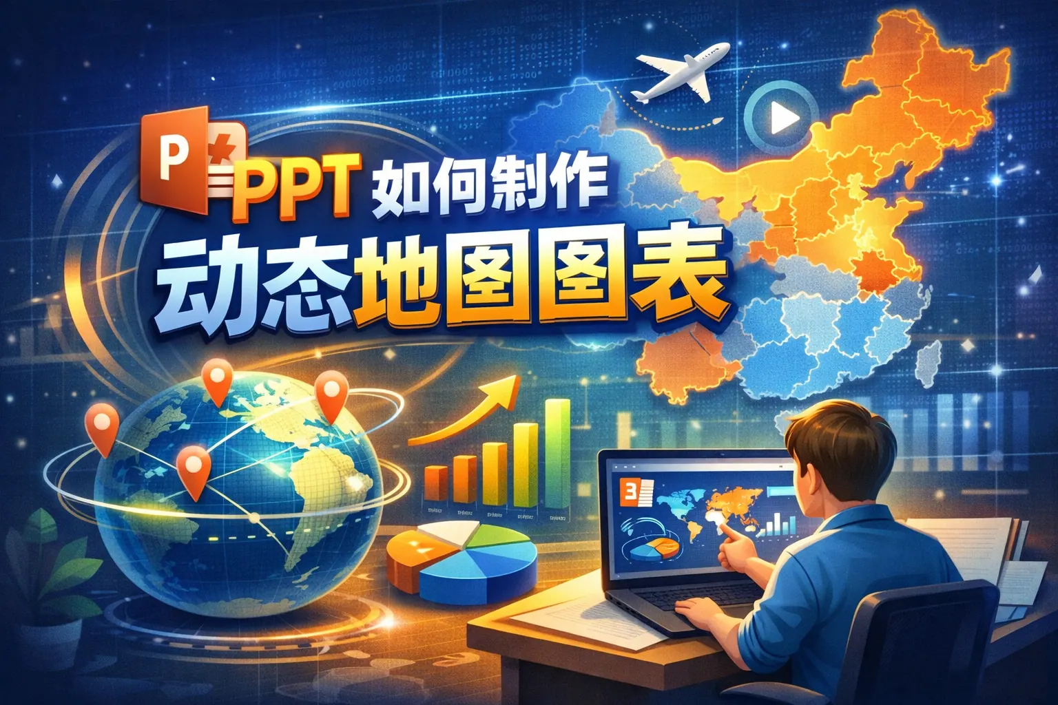 ppt如何制作动态地图图表