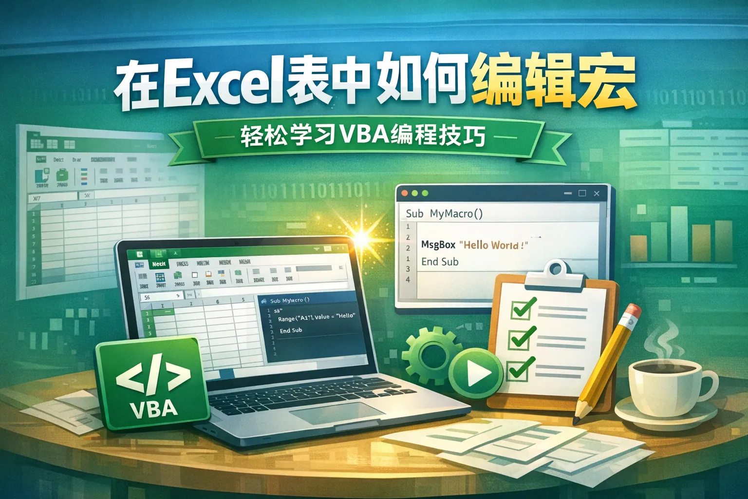 在excel表中如何编辑宏