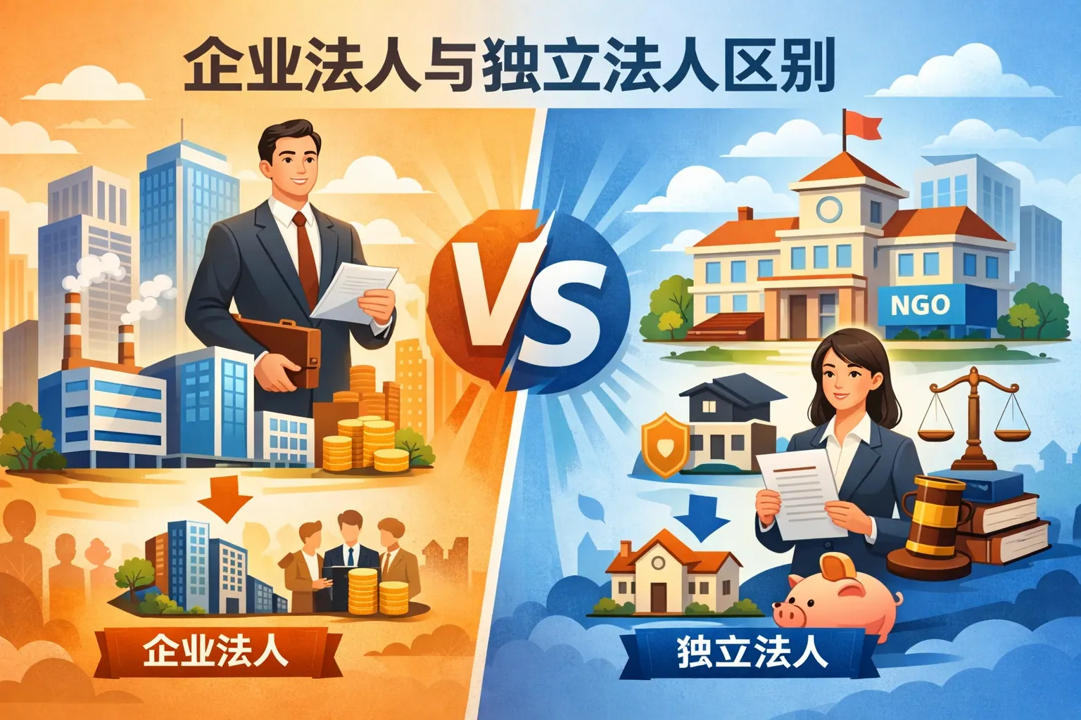 企业法人与独立法人区别