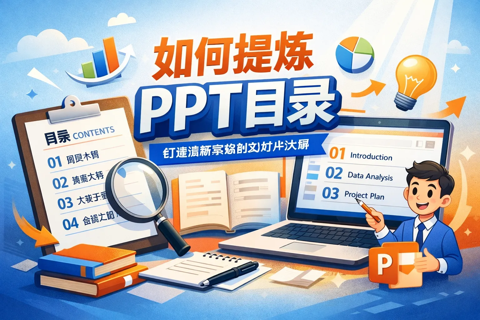 如何提炼ppt目录