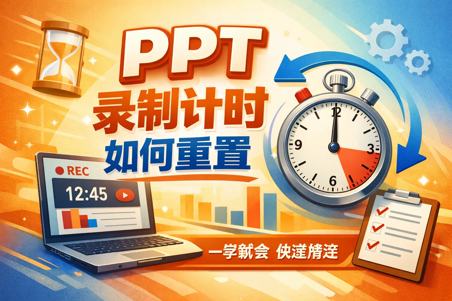 ppt录制计时如何重置