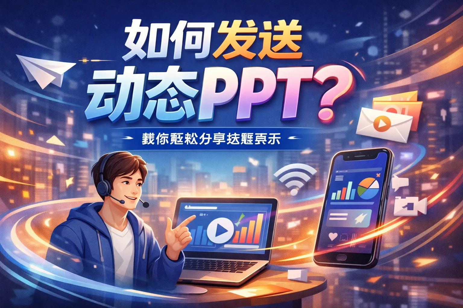 如何发送动态ppt