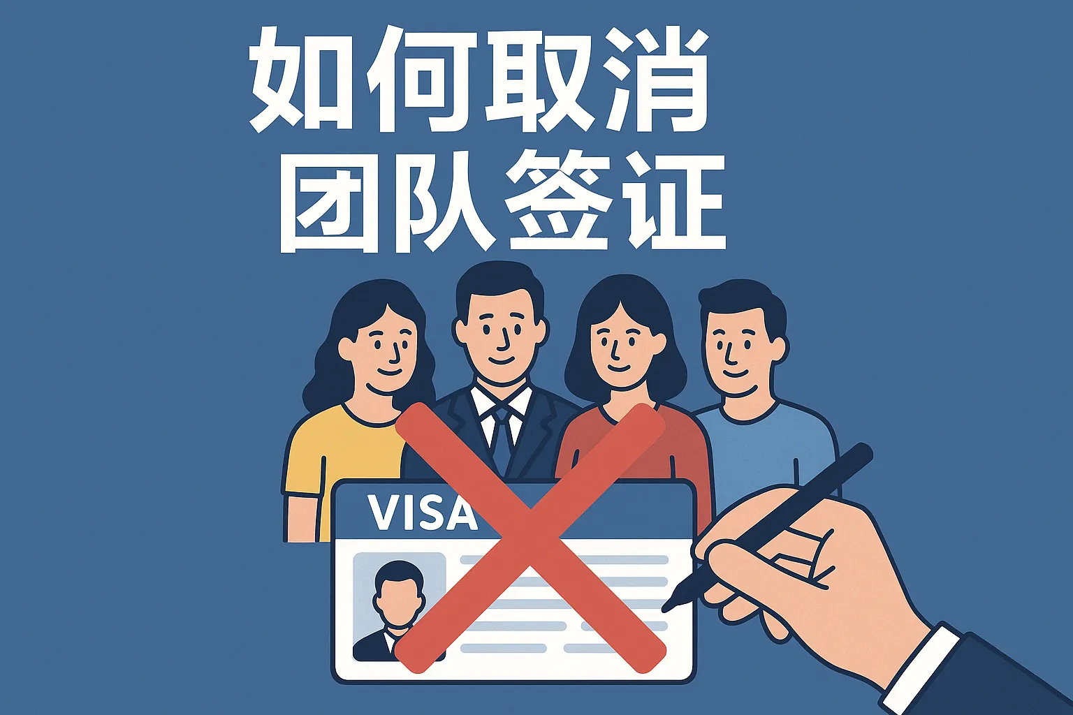 如何取消团队签证