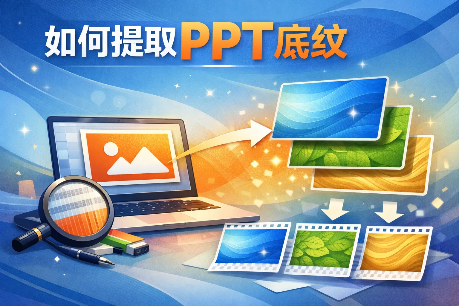 如何提取ppt底纹