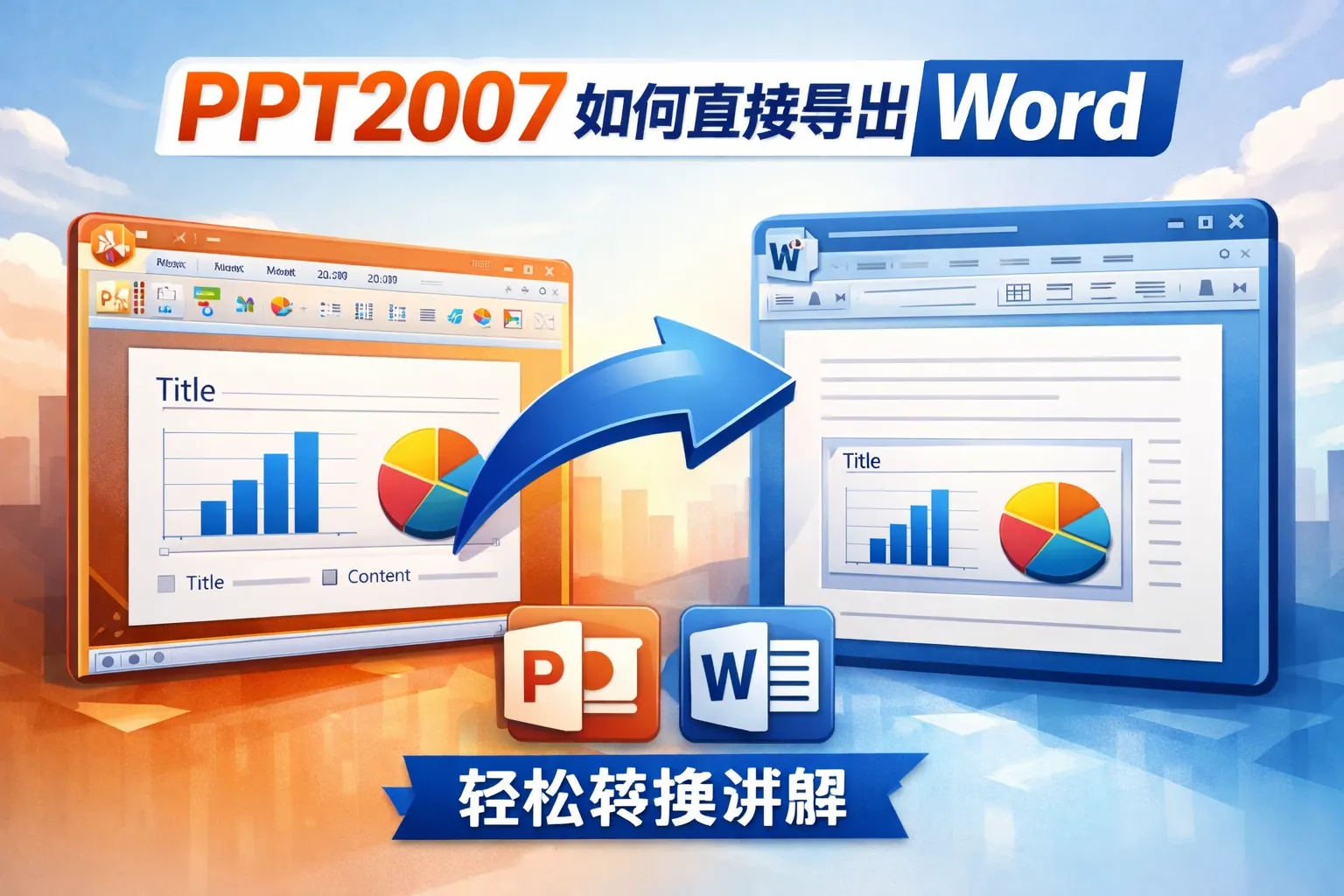 ppt2007如何直接导出到word