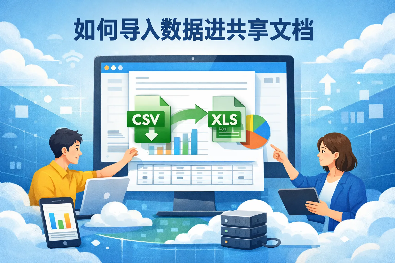 如何导入数据进共享文档