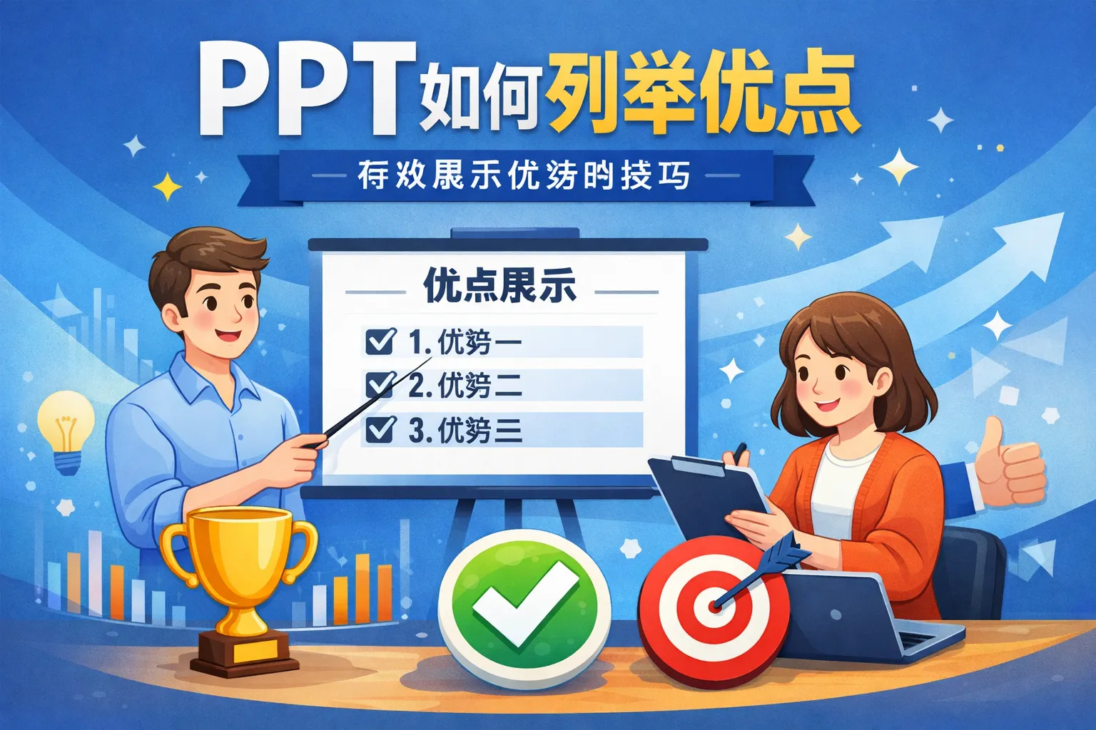 ppt如何列举优点