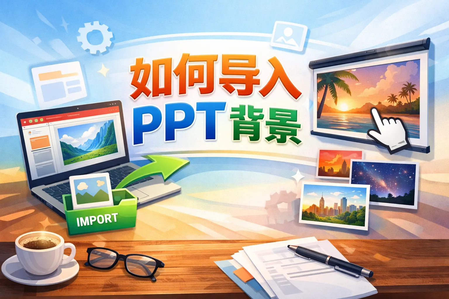 如何导入ppt背景