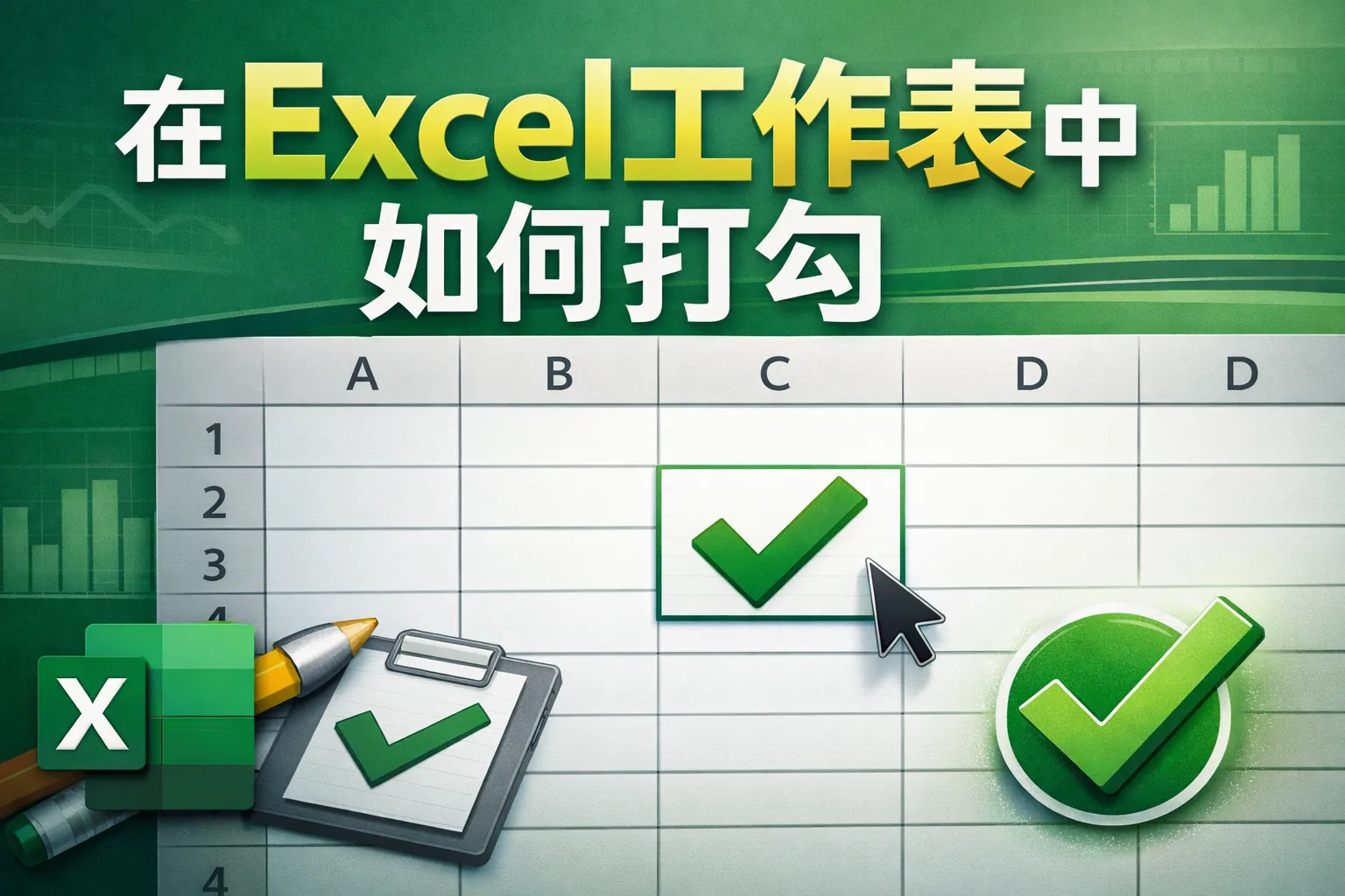 在excel工作表中如何打勾