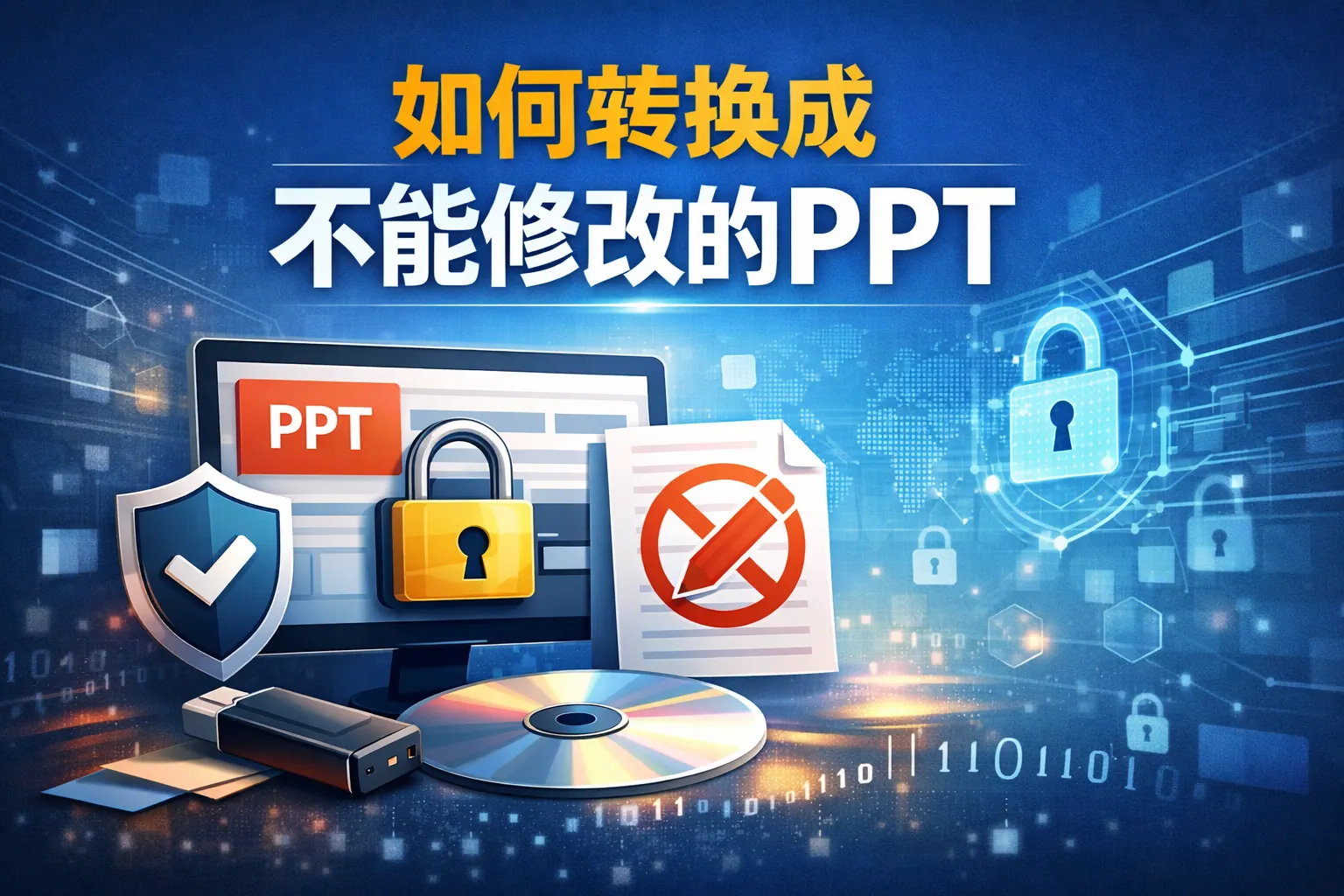 如何转换成不能修改的ppt