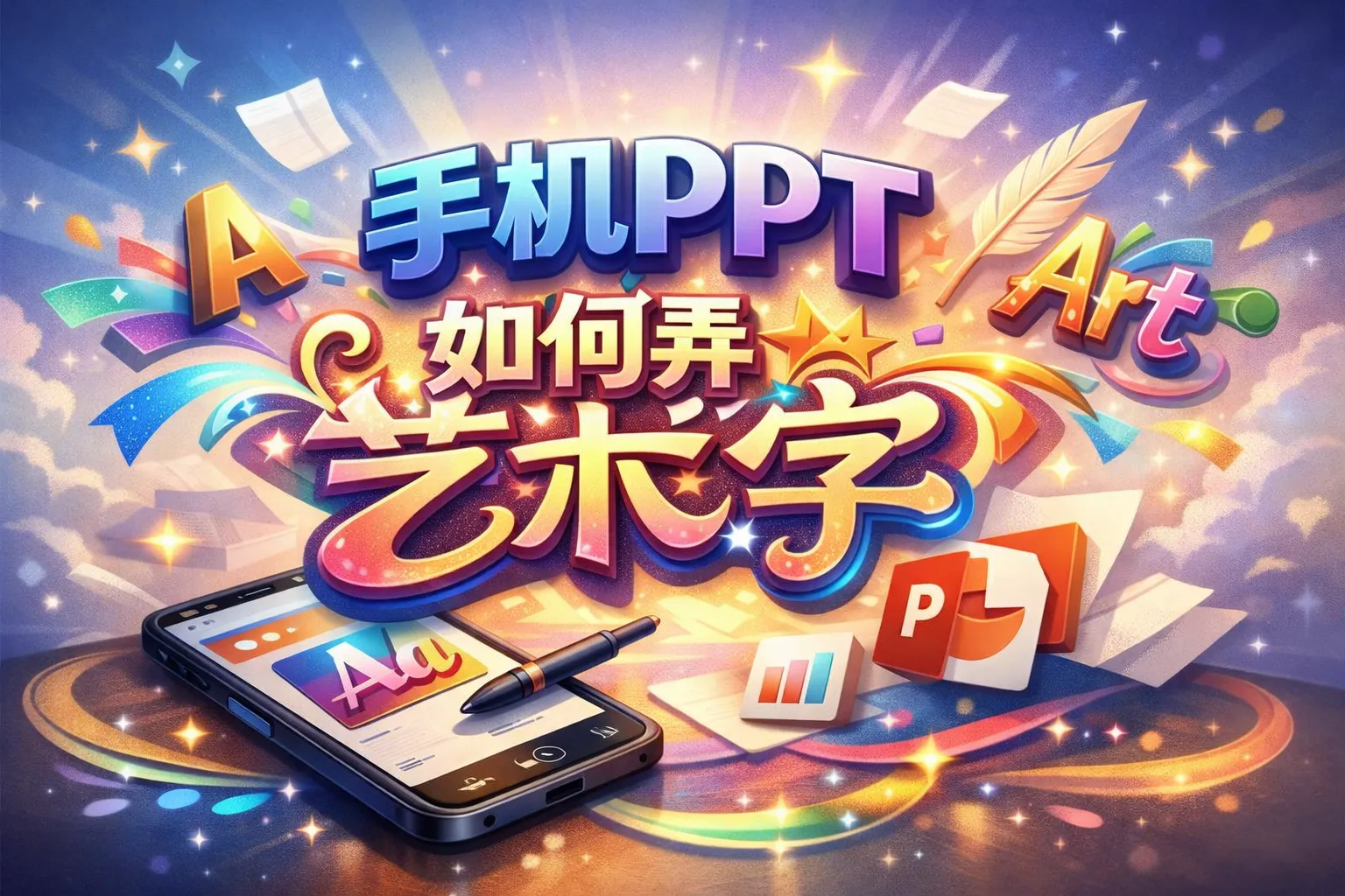 手机ppt如何弄艺术字