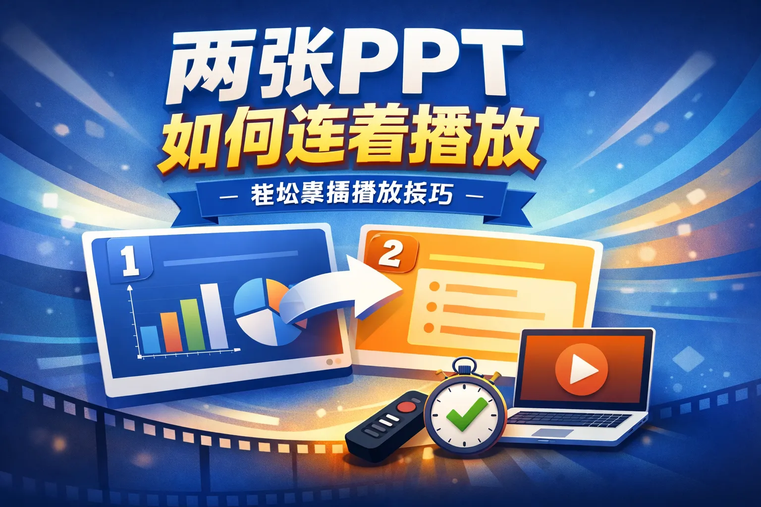 两张ppt如何连着播放