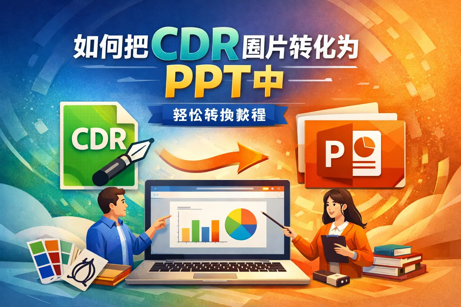 如何把cdr图片转化为PPT中