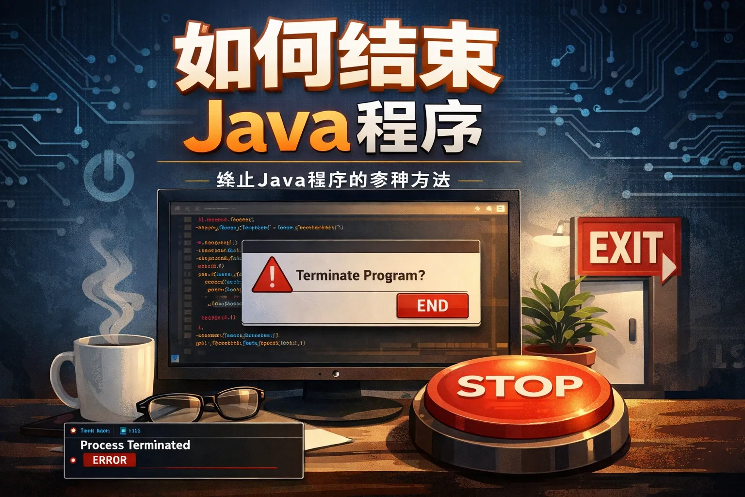 如何结束java程序